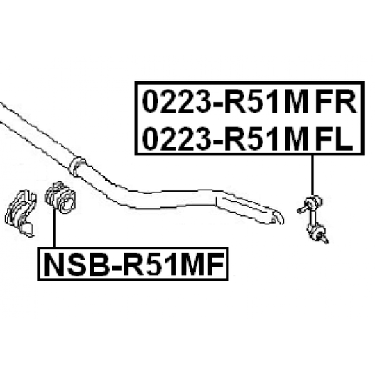 0223-R51MFR - Länk, krängningshämmare 