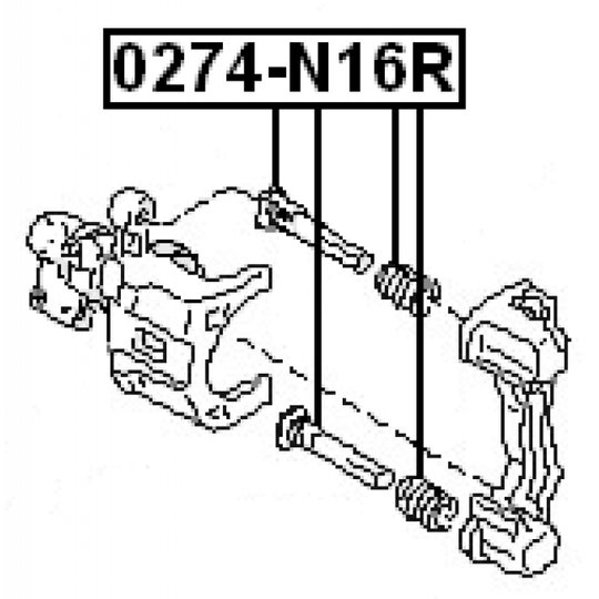 0274-N16R - Guide Bolt, brake caliper 