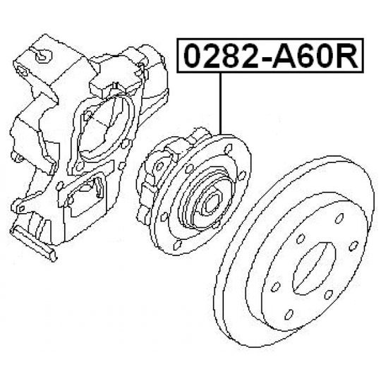 0282-A60R - Wheel hub 
