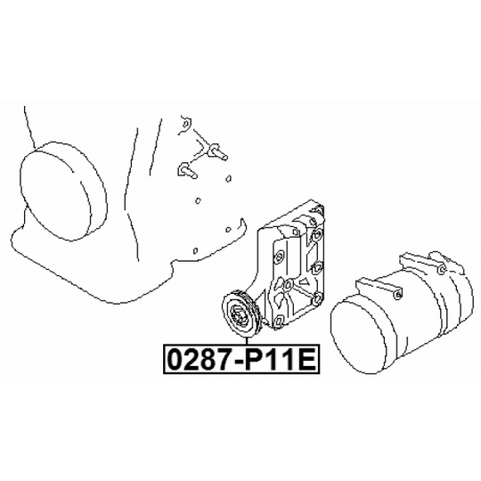 0287-P11E - Tensioner Pulley, v-ribbed belt 
