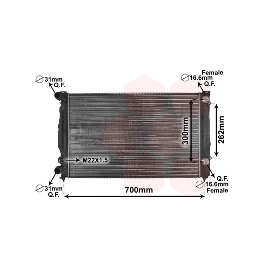 03002122 - Radiator, engine cooling 