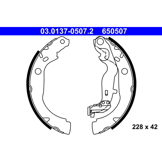 03.0137-0507.2 - Brake Shoe Set 