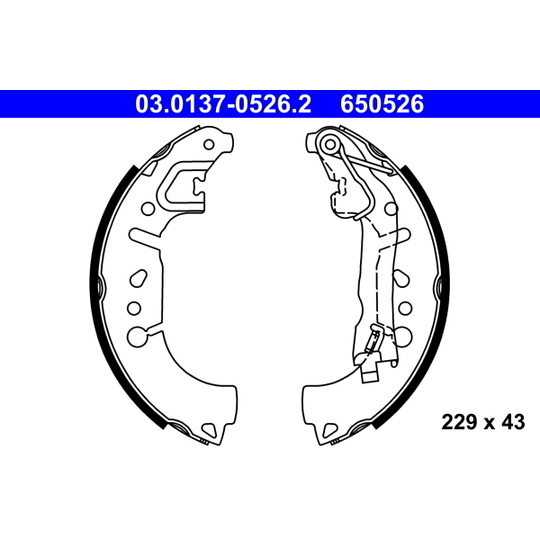 03.0137-0526.2 - Brake Shoe Set 