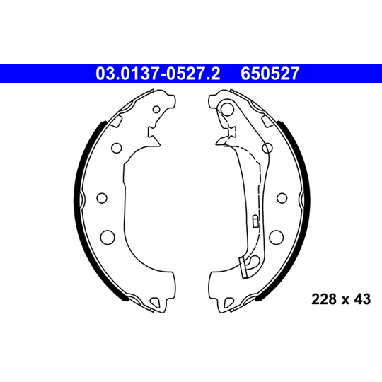 03.0137-0527.2 - Brake Shoe Set 