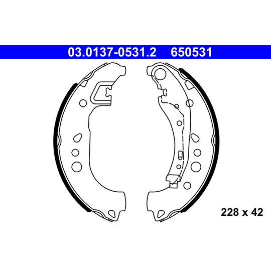 03.0137-0531.2 - Brake Shoe Set 