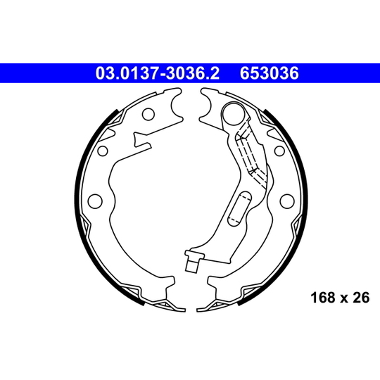 03.0137-3036.2 - Brake Shoe Set, parking brake 