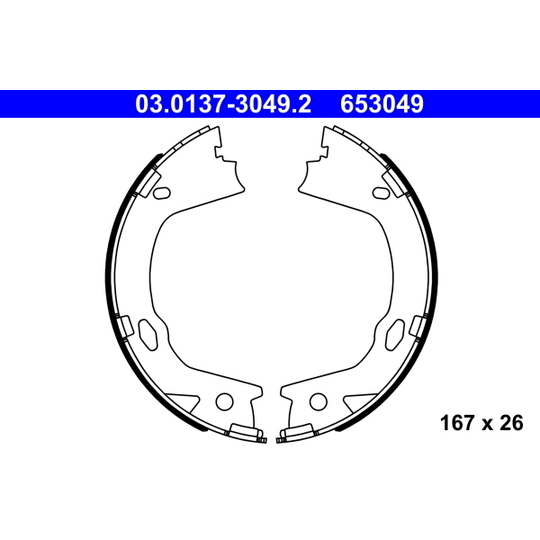 03.0137-3049.2 - Bromsbackar, sats, parkeringsbroms 