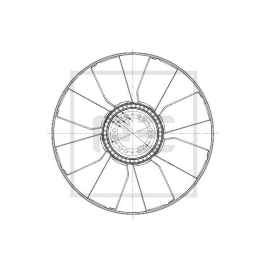 030.190-00A - Fan Wheel, engine cooling 