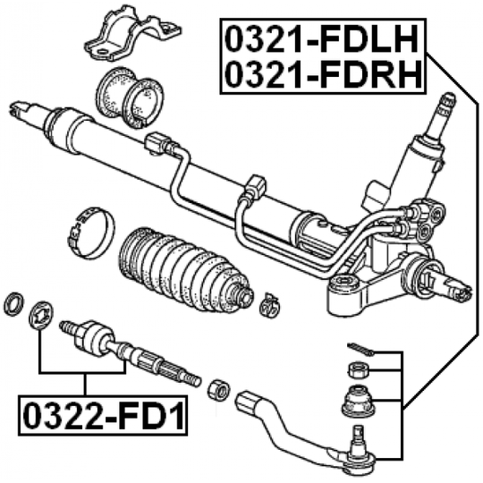 0322-FD1 - Tie Rod Axle Joint 