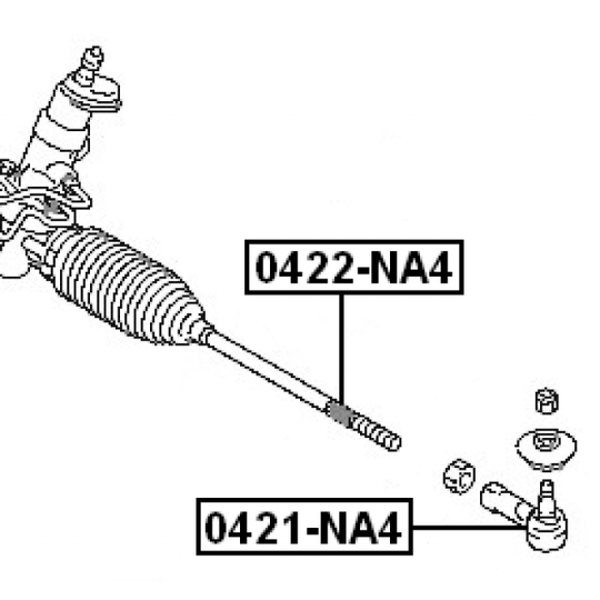0422-NA4 - Tie Rod Axle Joint 