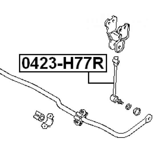 0423-H77R - Länk, krängningshämmare 