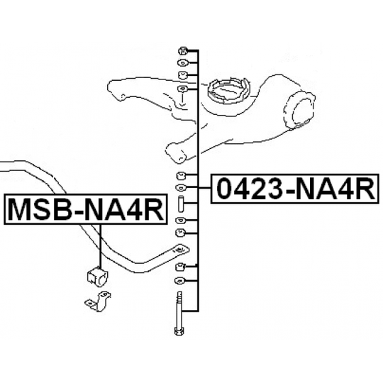 0423-NA4R - Rod/Strut, stabiliser 