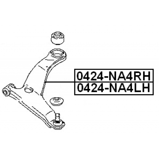 0424-NA4LH - Track Control Arm 