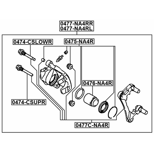 0475-NA4R - Repair Kit, brake caliper 