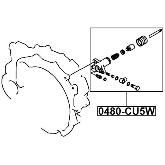 0480-CU5W - Työsylinteri, kytkin 