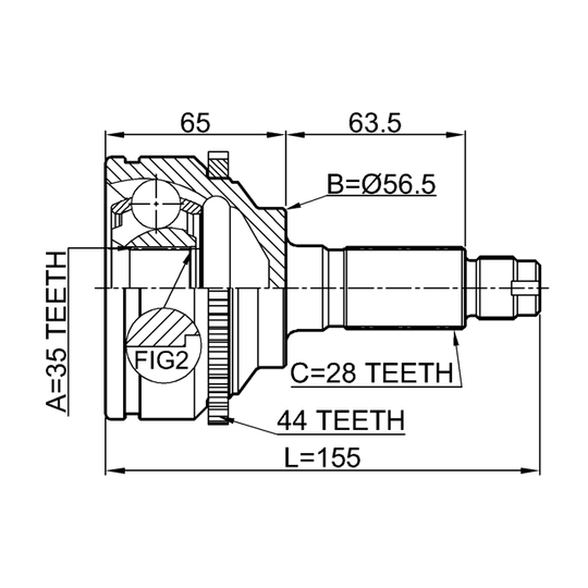 0510-MPVLW3A44 - Joint, drive shaft 