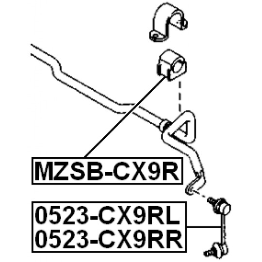 0523-CX9RL - Rod/Strut, stabiliser 