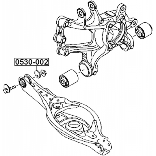 0530-002 - Caster-inställningsbrickor, axelstomme 