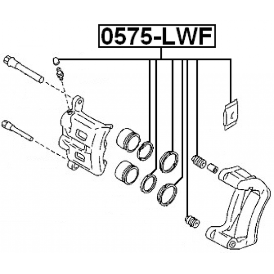 0575-LWF - Remondikomplekt, Pidurisadul 