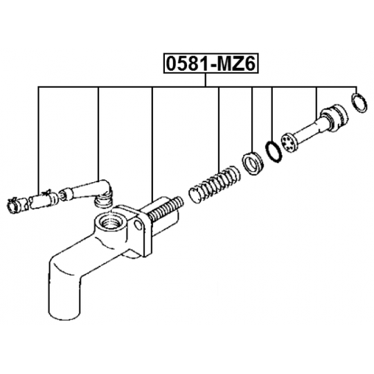 0581-MZ6 - Givarcylinder, koppling 