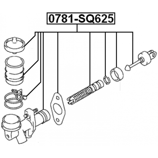 0781-SQ625 - Givarcylinder, koppling 