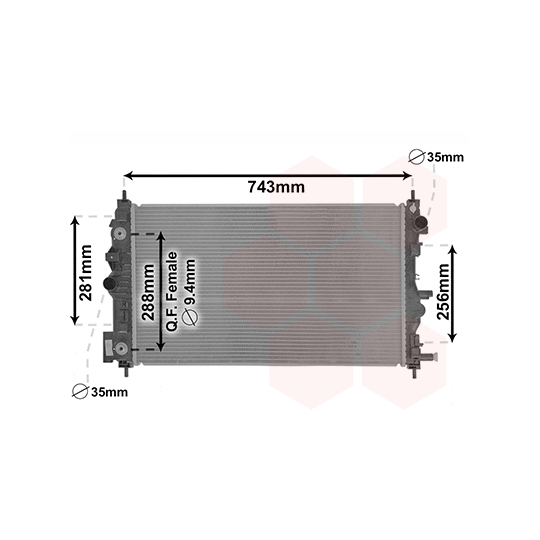 08002046 - Radiaator, mootorijahutus 