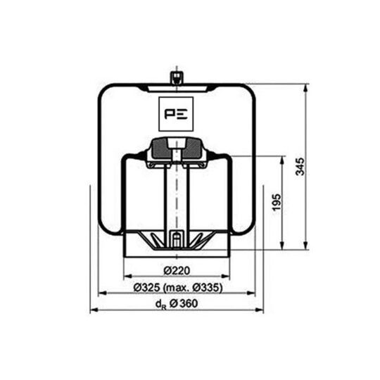 084.115-75A - Boot, air suspension 