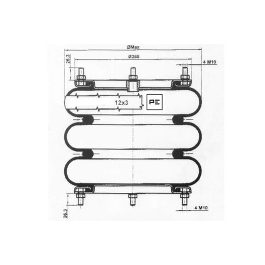 084.243-71A - Boot, air suspension 