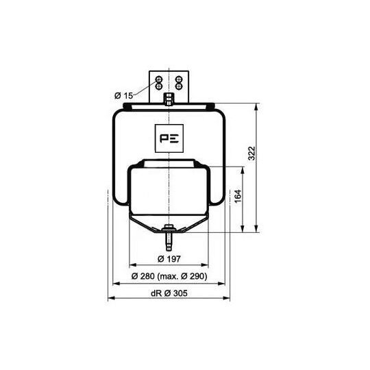 084.264-72A - Boot, air suspension 