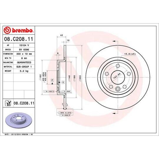 08.C208.11 - Brake Disc 