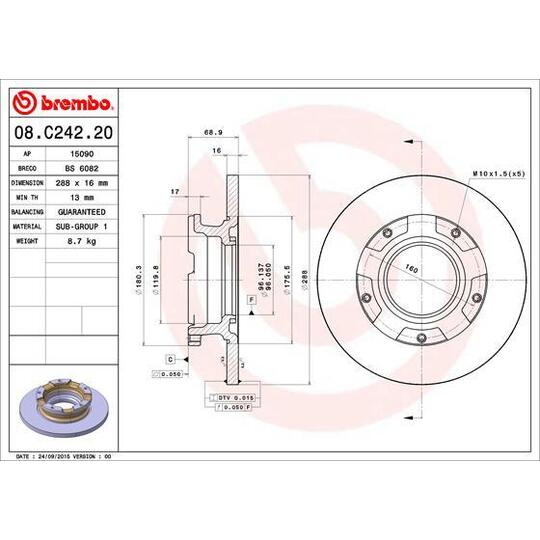 08.C242.20 - Brake Disc 