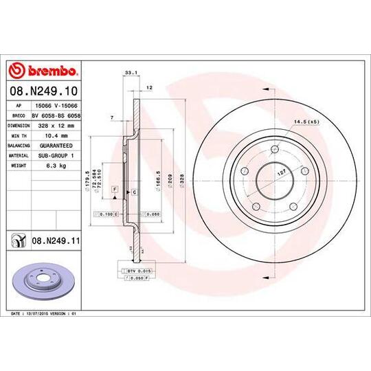 08.N249.11 - Brake Disc 