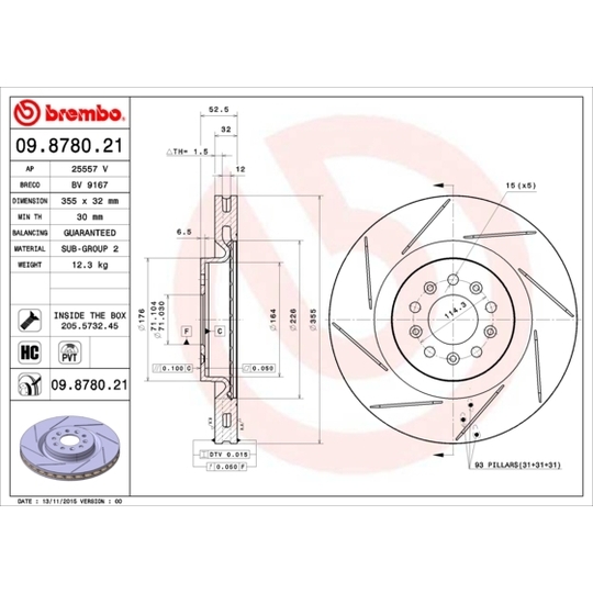 09.8780.21 - Brake Disc 