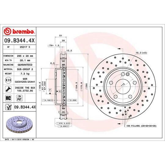 09.B344.4X - Brake Disc 