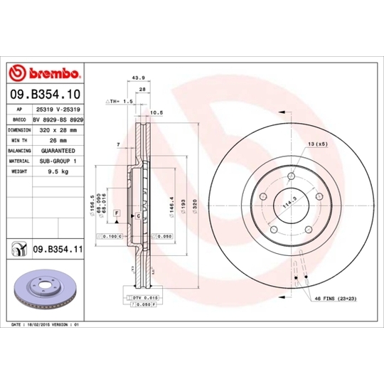 09.B354.11 - Brake Disc 