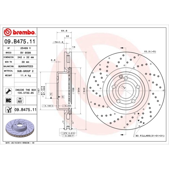 09.B475.11 - Brake Disc 