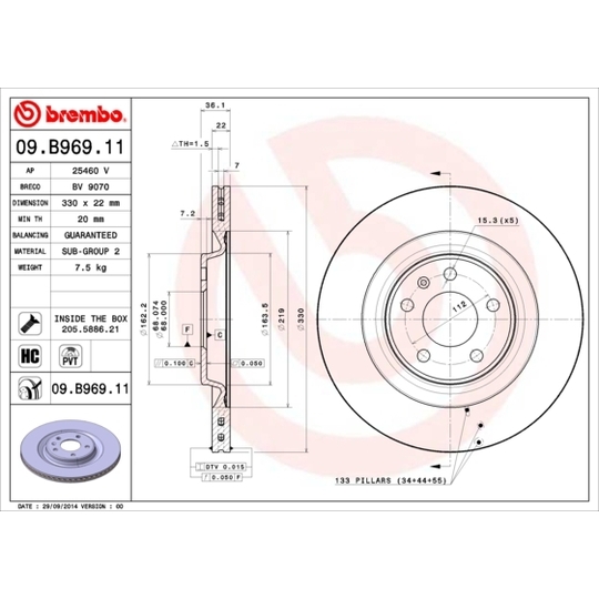 09.B969.11 - Brake Disc 