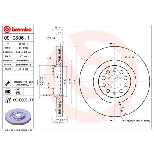 09.C306.11 - Brake Disc 