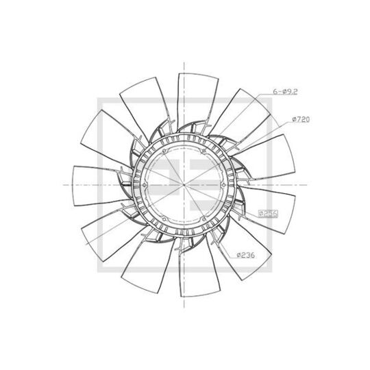 100.231-00A - Fan Wheel, engine cooling 