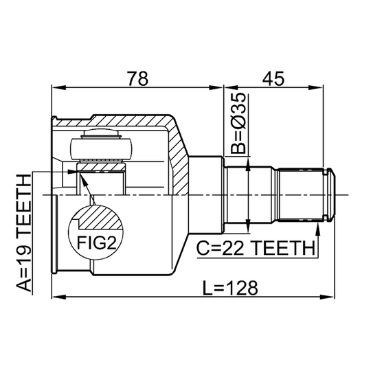 1011-AV - Joint Kit, drive shaft 