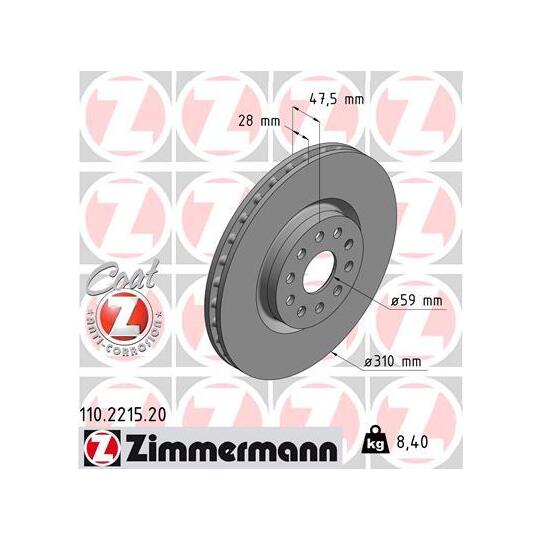 110.2215.20 - Brake Disc 