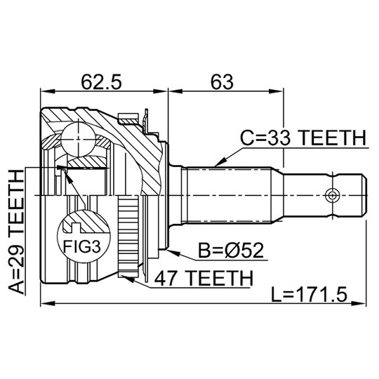 1110-ESPA47 - Joint Kit, drive shaft 