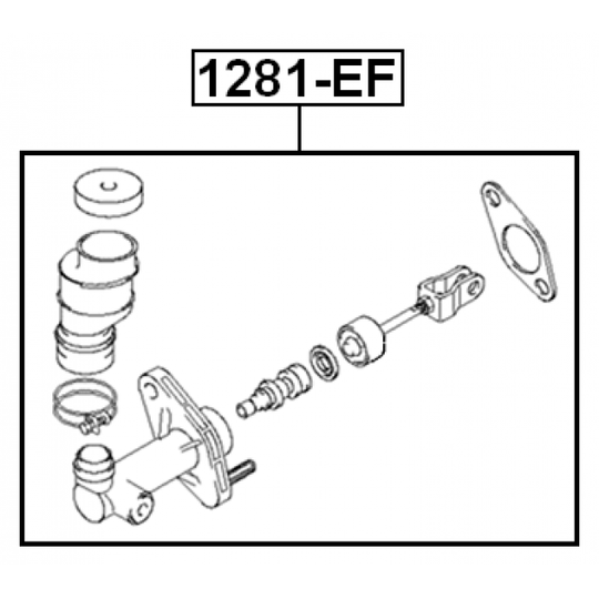 1281-EF - Givarcylinder, koppling 