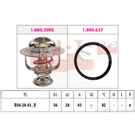 1.880.522 - Termostaatti, jäähdytysneste 