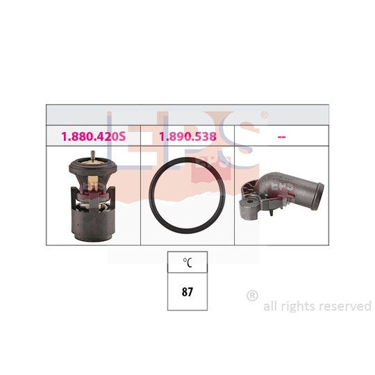 1.880.561K - Termostaat, Jahutusvedelik 