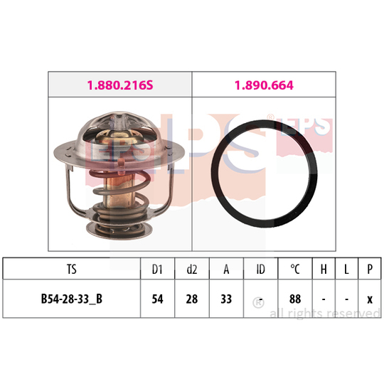 1.880.658 - Termostaat, Jahutusvedelik 