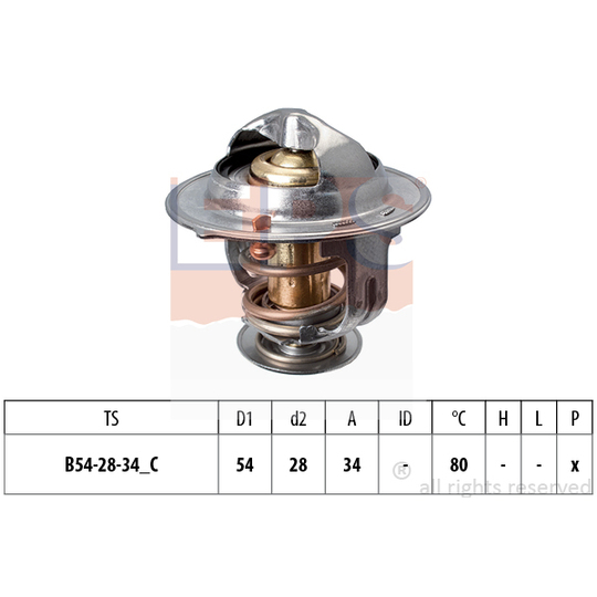 1.880.694S - Thermostat, coolant 