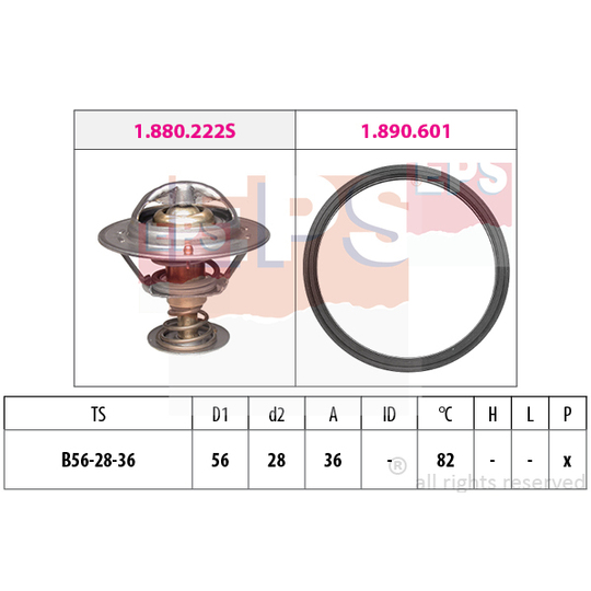 1.880.728 - Termostaat, Jahutusvedelik 