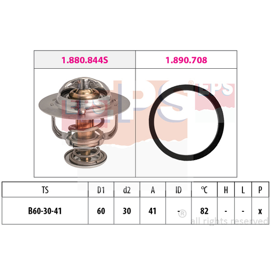 1.880.844 - Termostaatti, jäähdytysneste 