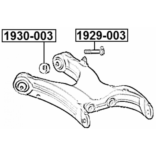 1930-003 - Caster-inställningsbrickor, axelstomme 